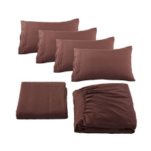 Different  Size  High Quality Home Collection 100% Cotton Bed Sheet Set With Fitted  Sheet Pillowcase